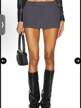 NWT Superdown Adrian Charcoal Tailored Skort